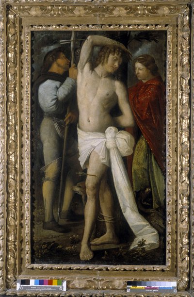 Sint Rochus, Sint Sebastiaan en Sint Margarita door Giovanni de Busi Cariani