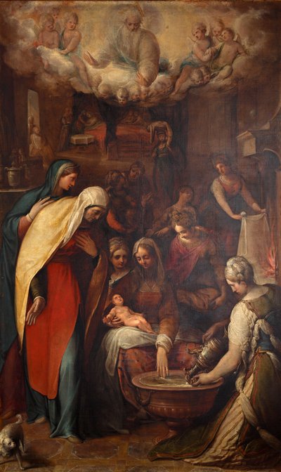 De Geboorte van de Heilige Maagd Maria, Eind 16e eeuw door Giovanni de Vecchi