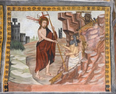 Verhalen van Christus: Jezus bevrijdt Adam en Eva uit de Onderwereld door Giovanni di Cherasco Botoneri