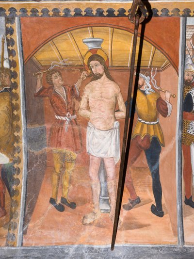 Verhalen van de Passie van Christus: Gegezelde Jezus door Giovanni di Cherasco Botoneri