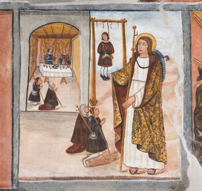 Het wonder van Sint Jacob in Santo Domingo de la Calzada door Giovanni di Cherasco Botoneri