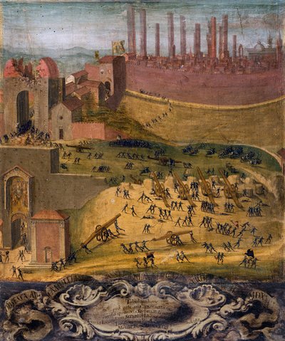 De overwinning van Porta Camollia in Siena van 1526 door Giovanni di Lorenzo Cini