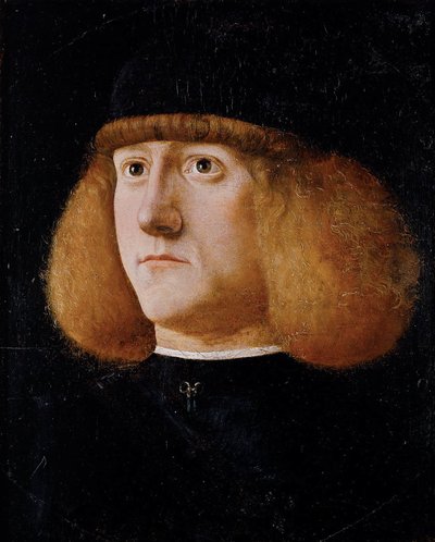 Duits: Bildnis eines jungen Mannes Portret van een jonge man door Giovanni di Niccolo Mansueti