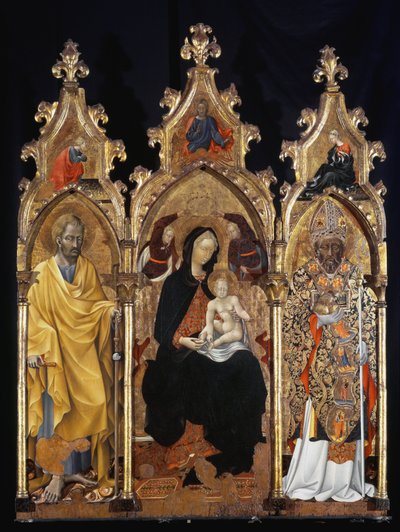 Drieluik van Sint Nicolaas (San Niccolo) door Giovanni di Paolo di Grazia