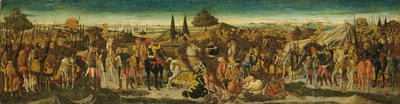 Een gevechtsscène, van de voorkant van een cassone door Giovanni di Ser Giovanni Scheggia