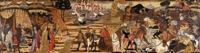 De Slag bij Issus en de Familie van Darius voor Alexander - een cassone front door Giovanni di Ser Giovanni Scheggia