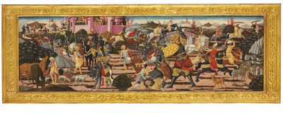 De Dood van Goliath, van de voorkant van een cassone door Giovanni di Ser Giovanni Scheggia