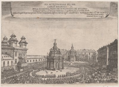 Festival in Turijn, oktober 1650 door Giovenale Boetto