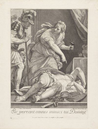 Jaël toont Barak de gedoodde Sisera door Girolamo Ferroni