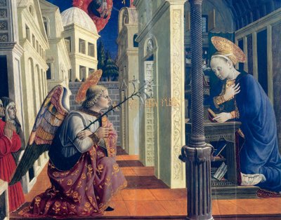 Aankondiging (detail) door Girolamo Giovanni