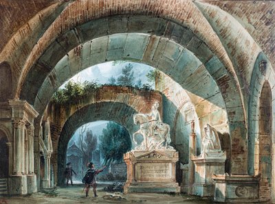 Toneelontwerp voor de opera Don Giovanni van Wolfgang Amadeus Mozart door Girolamo Magnani
