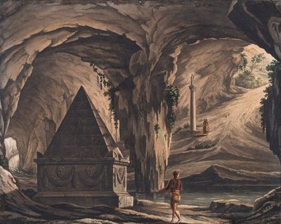 Toneelontwerp voor de opera Roméo et Juliette van Ch. Gounod door Girolamo Magnani