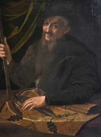 Portret van een kleermaker door Girolamo Mazzola Bedoli