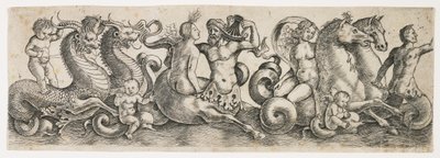 Fries met Tritons en Nimfen, c. 1517 door Girolamo Mocetto