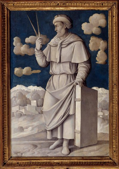 Portret van Euclides (325-265 v.Chr.), Griekse wiskundige door Girolamo Mocetto