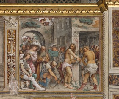 Centrale Beuk, Vijfde Zuidelijke Span, Geseling van Christus, Girolamo Romanino door Girolamo Romanino