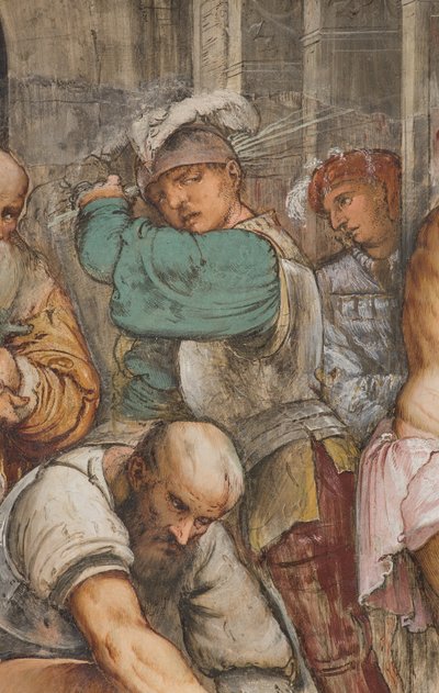 Centrale laan, Vijfde zuidelijke overspanning, Geseling van Christus, Jerome Romanino door Girolamo Romanino