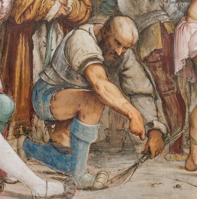 Middenbeuk, Vijfde Zuidelijke Span, Geseling van Christus, Girolamo Romanino door Girolamo Romanino