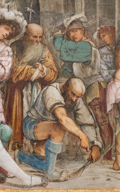 Middenbeuk, Vijfde Zuidelijke Span, Geseling van Christus, Girolamo Romanino door Girolamo Romanino