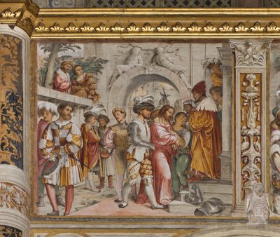 Centrale Beuk, Vijfde Zuidelijke Span, Christus voor Pilatus, Girolamo Romanino door Girolamo Romanino
