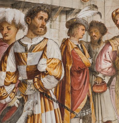 Centraal Schip, Vijfde Zuidelijke Span, Christus voor Pilatus, Girolamo Romanino door Girolamo Romanino