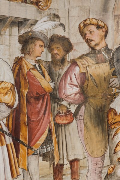 Middenbeuk, Vijfde Zuidelijke Span, Christus voor Pilatus, Girolamo Romanino door Girolamo Romanino