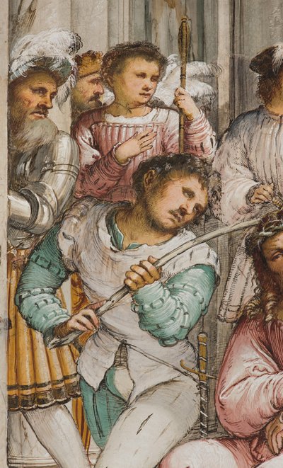 Centrale Beuk, Vierde Zuidelijke Span, Kroning met Doornen, Girolamo Romanino door Girolamo Romanino