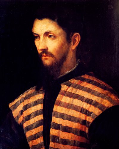 Portret van een Man door Girolamo Romanino