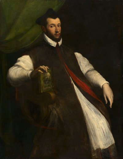 Portret van een Prelaat, midden 1500s door Girolamo da Carpi