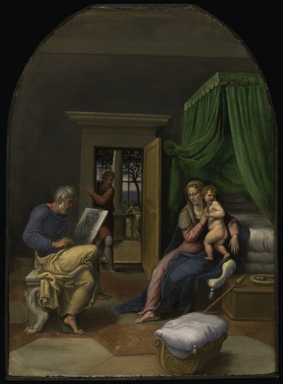 Sint Lucas tekent de Maagd en het Christuskind door Girolamo da Carpi
