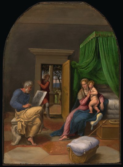 Sint Lucas Tekent de Maagd en het Christuskind, ca. 1535 door Girolamo da Carpi