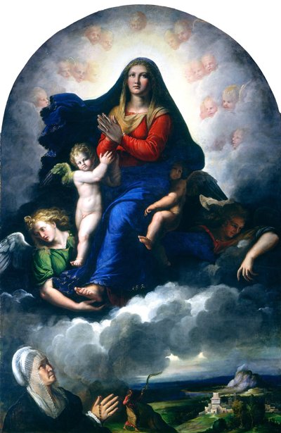 De Verschijning van de Maagd door Girolamo da Carpi