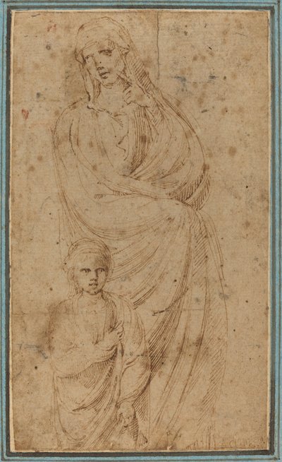 Twee Figuren door Girolamo da Carpi