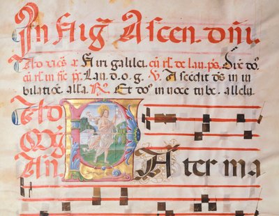 Verlichte pagina van een middeleeuwse psalter, door Girolamo van Cremona door Girolamo da Cremona