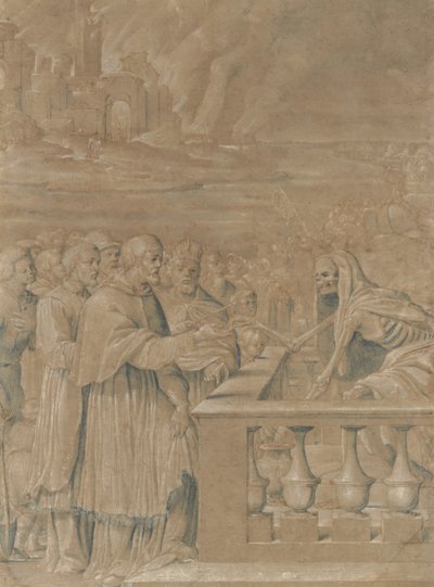 Allegorie van de Triomf van de Dood over Kerk en Staat, ca. 1538-44 door Girolamo da Treviso