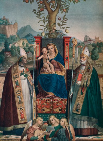 Maagd en Kind met Sint Lorenzo Giustiniani en Zeno, 1874, 1903 door Girolamo dai Libri