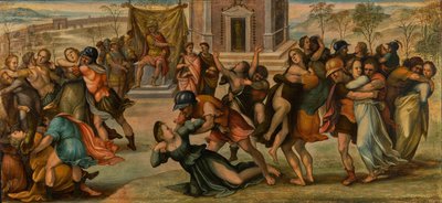 De ontvoering van de Sabijnen door Girolamo del Pacchia