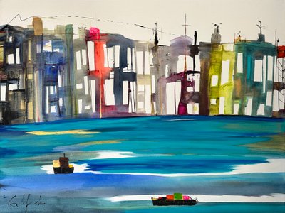 Een dag uit het leven (schilderij) door Gisela Gaffoglio