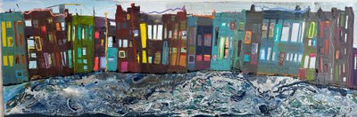 Al Borde Del Mar (acryl op doek) door Gisela Gaffoglio