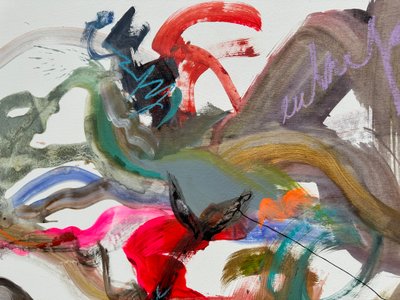 Loving Nature (acrylverf op doek) door Gisela Gaffoglio