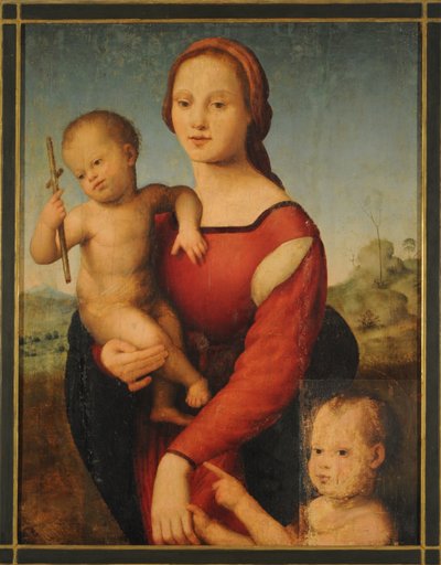 Maagd en Kind met St. Johannes door Giuliano Bugiardini