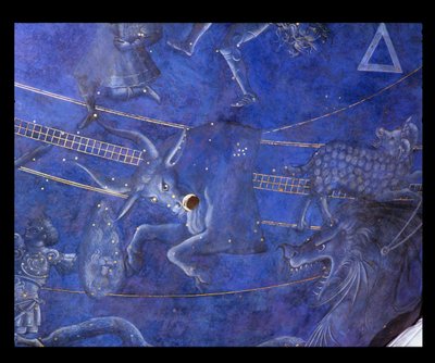 Het Pad van de Zon door de sterren op de nacht van 4 juli 1442, detail van Stier (detail) door Giuliano dArrighi Pesello