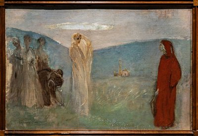 Dante en Beatrice door Giulio Aristide Sartorio