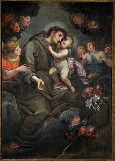Sint-Antonius van Padua met het Kind Jezus door Giulio Benso