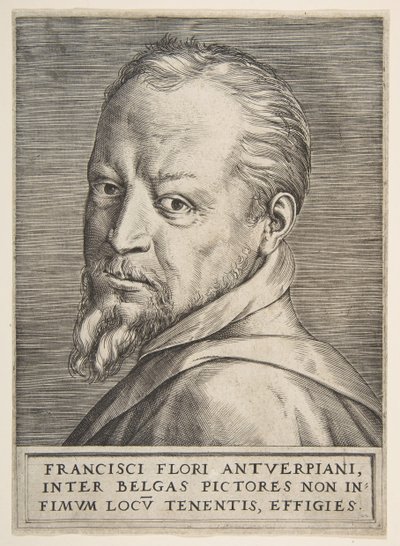 Borstbeeldportret van Frans Floris door Giulio Bonasone