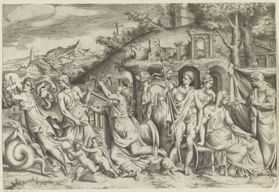 Jason en Medea door Giulio Bonasone