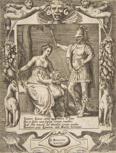 Juno, Mars en Cupido, binnen een uitgebreide lijst, uit de 