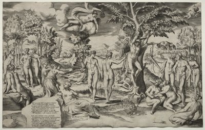 Liefde in de Elyseïsche Velden door Giulio Bonasone