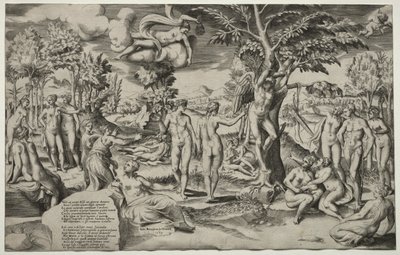 Liefde in de Elyseïsche Velden, 1563 door Giulio Bonasone