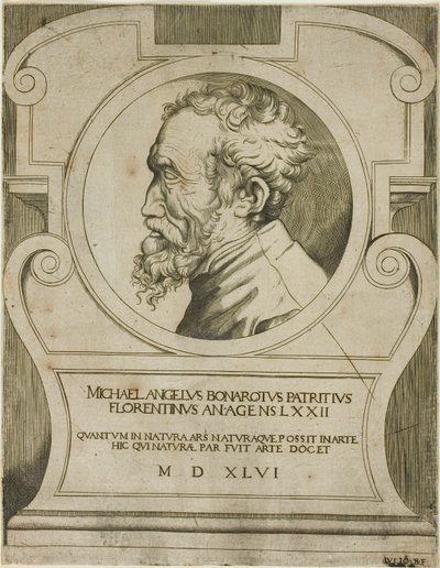 Michelangelo door Giulio Bonasone